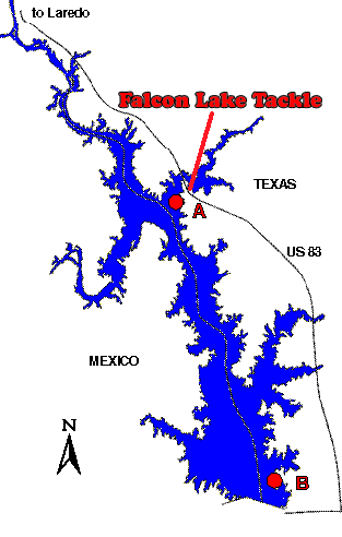 Falcon Lake Map